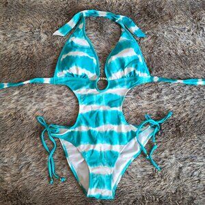 Monokini turquoise and white New Small
